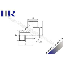 Macho hidráulico métrico do adaptador do O-Anel do cotovelo de 90 graus (1E9)